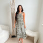 Savannah Dress-Olive/Cream
