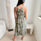Savannah Dress-Olive/Cream