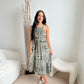 Savannah Dress-Olive/Cream