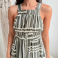 Savannah Dress-Olive/Cream