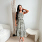 Savannah Dress-Olive/Cream