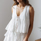 Kaite Peplum Top-White