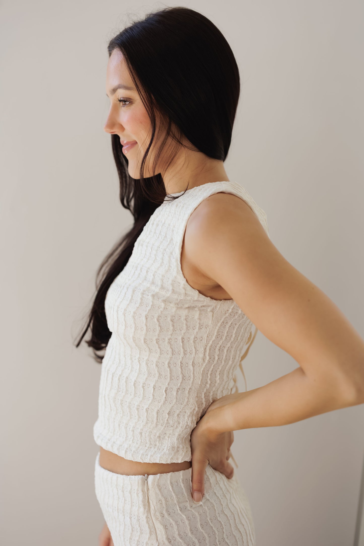 Riviera Romance Top-Cream