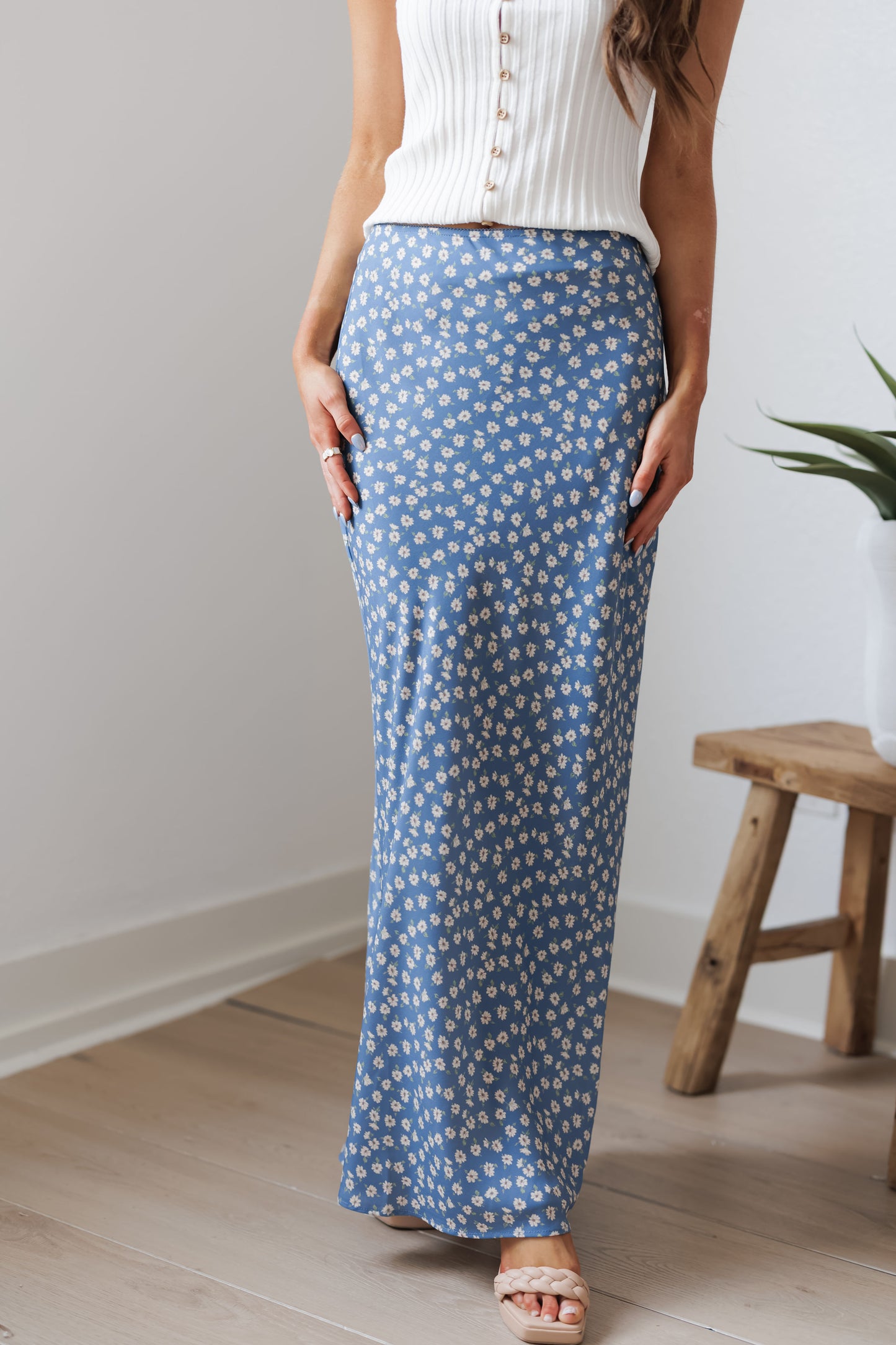 Sweet Gather Skirt-Blue