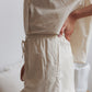 Maddie Ruffle Shorts-Oatmeal