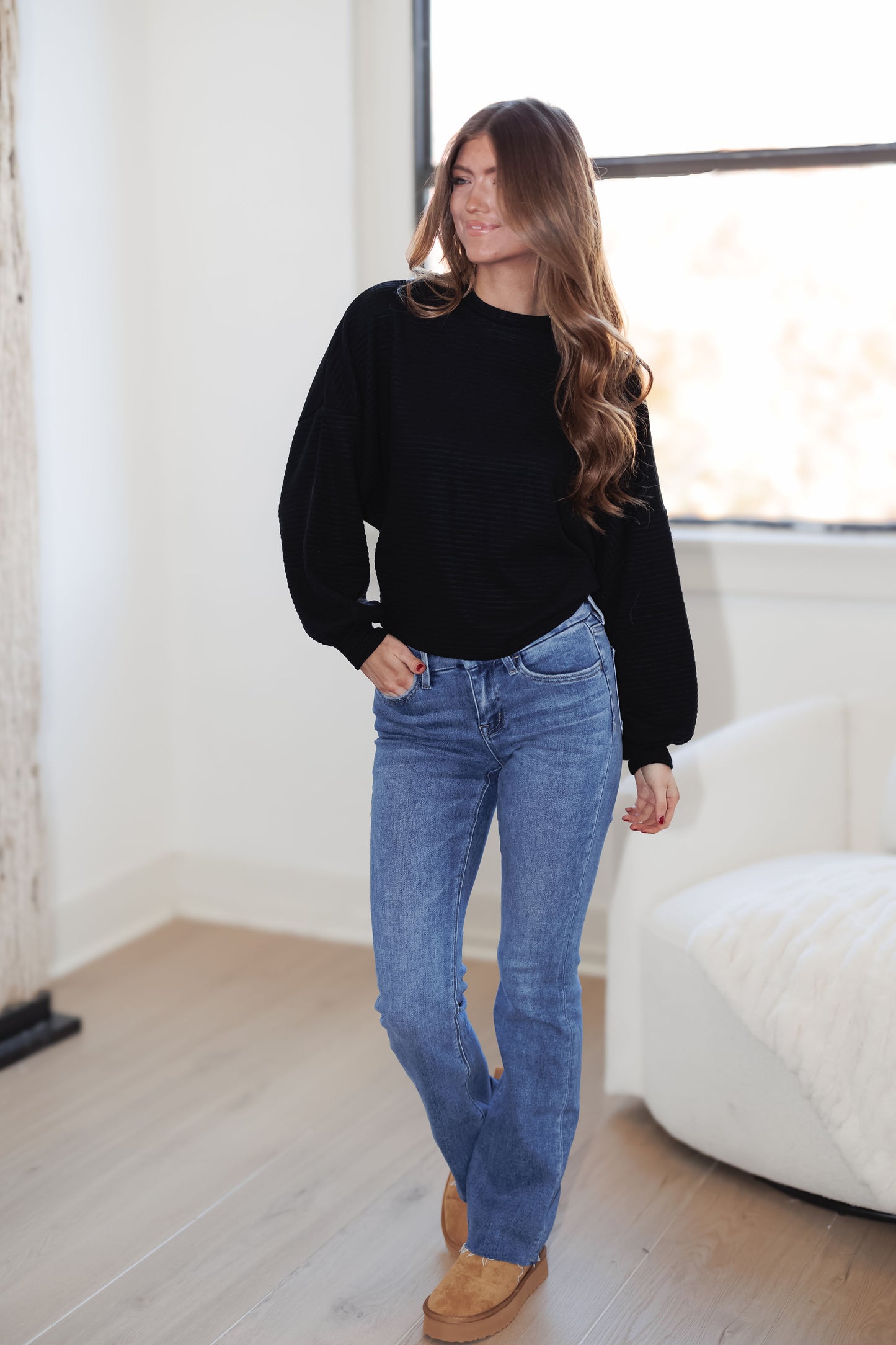 On A Stroll Top-Black