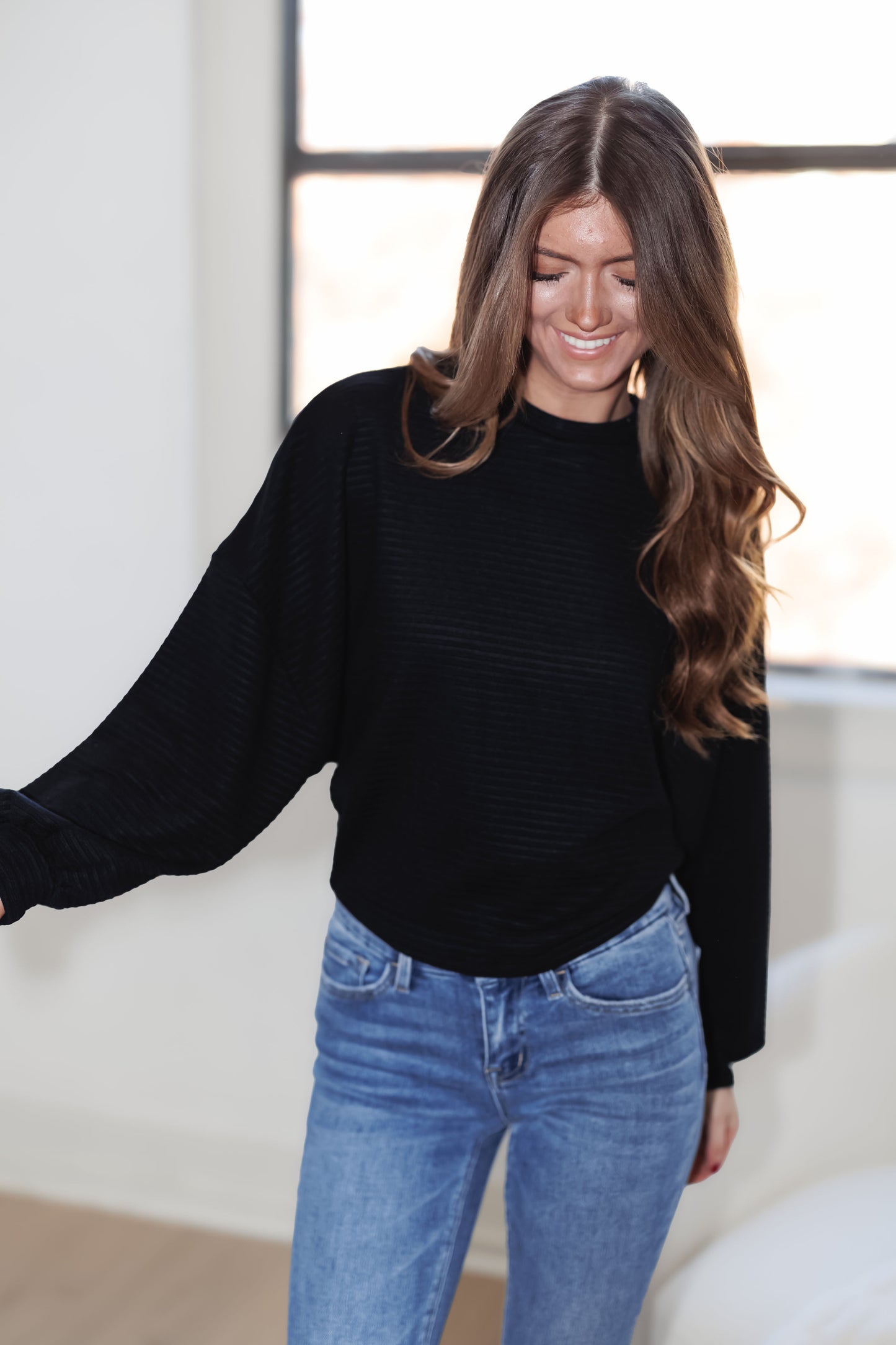 On A Stroll Top-Black