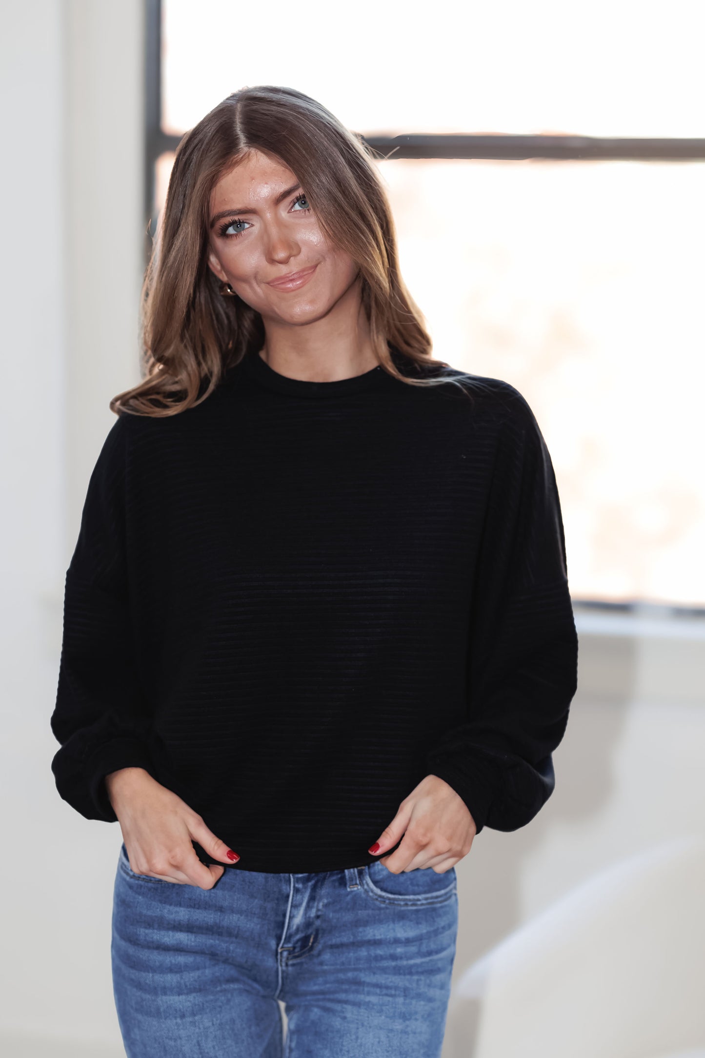 On A Stroll Top-Black