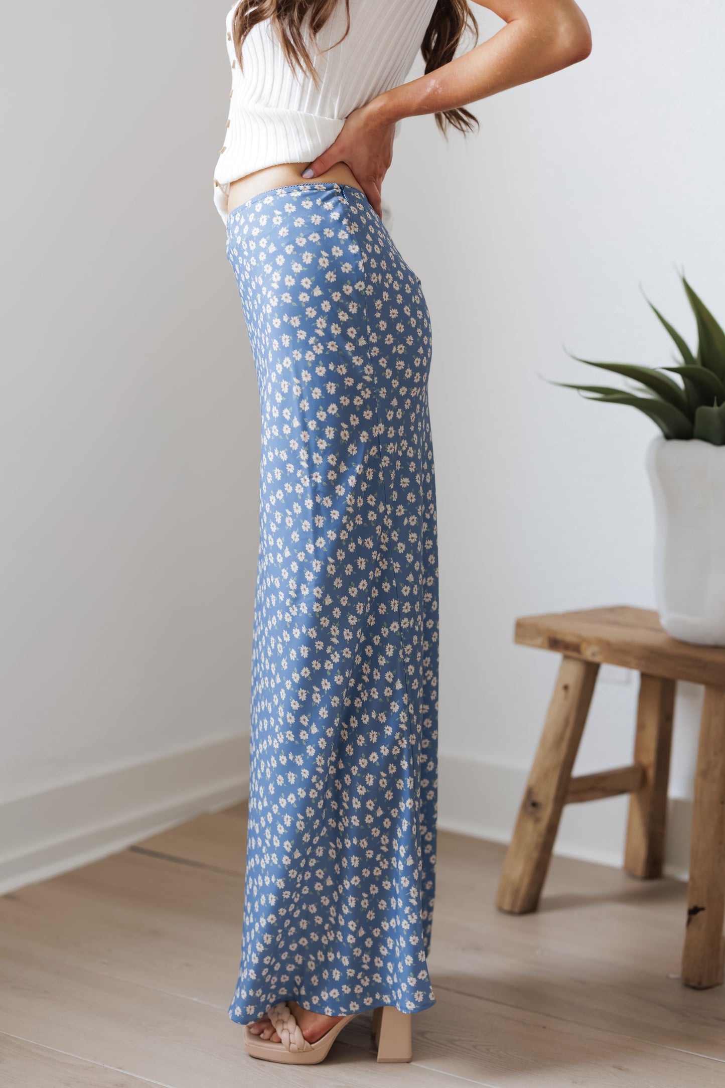 Sweet Gather Skirt-Blue