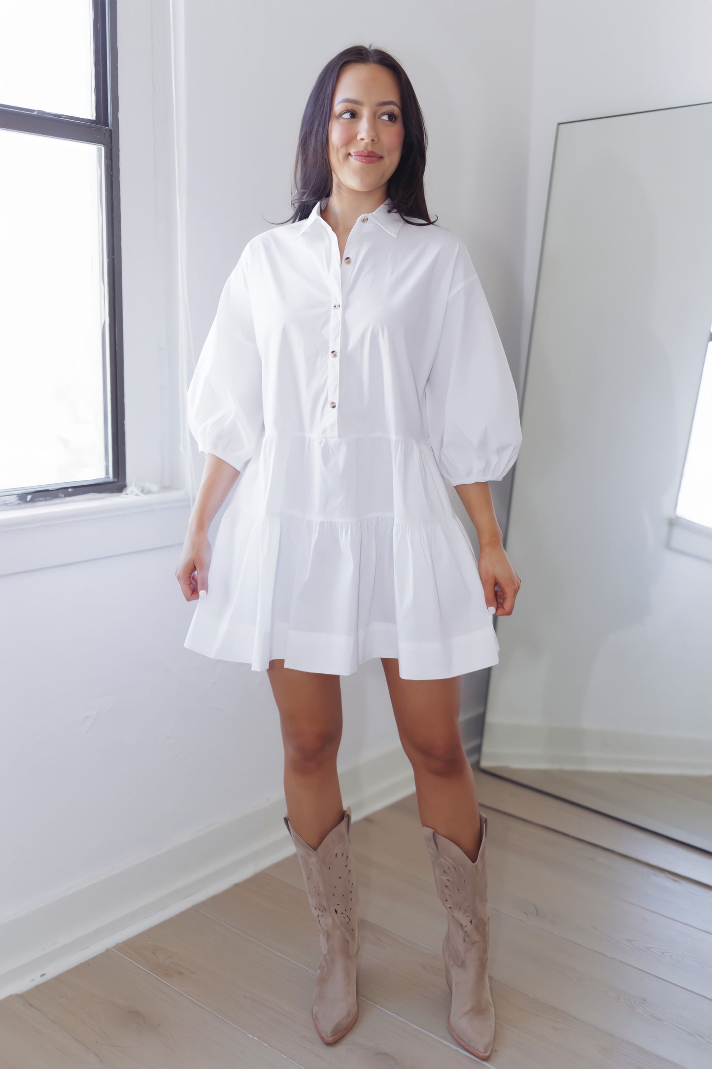 Kailey Dress-White