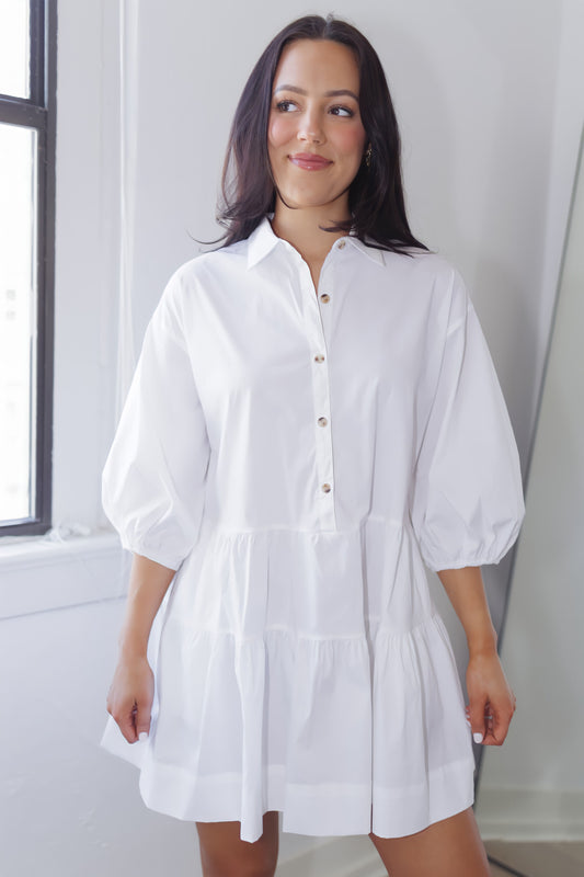 Kailey Dress-White