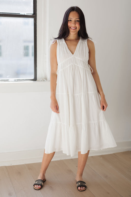 Sunshine & Blue Skies Dress-White