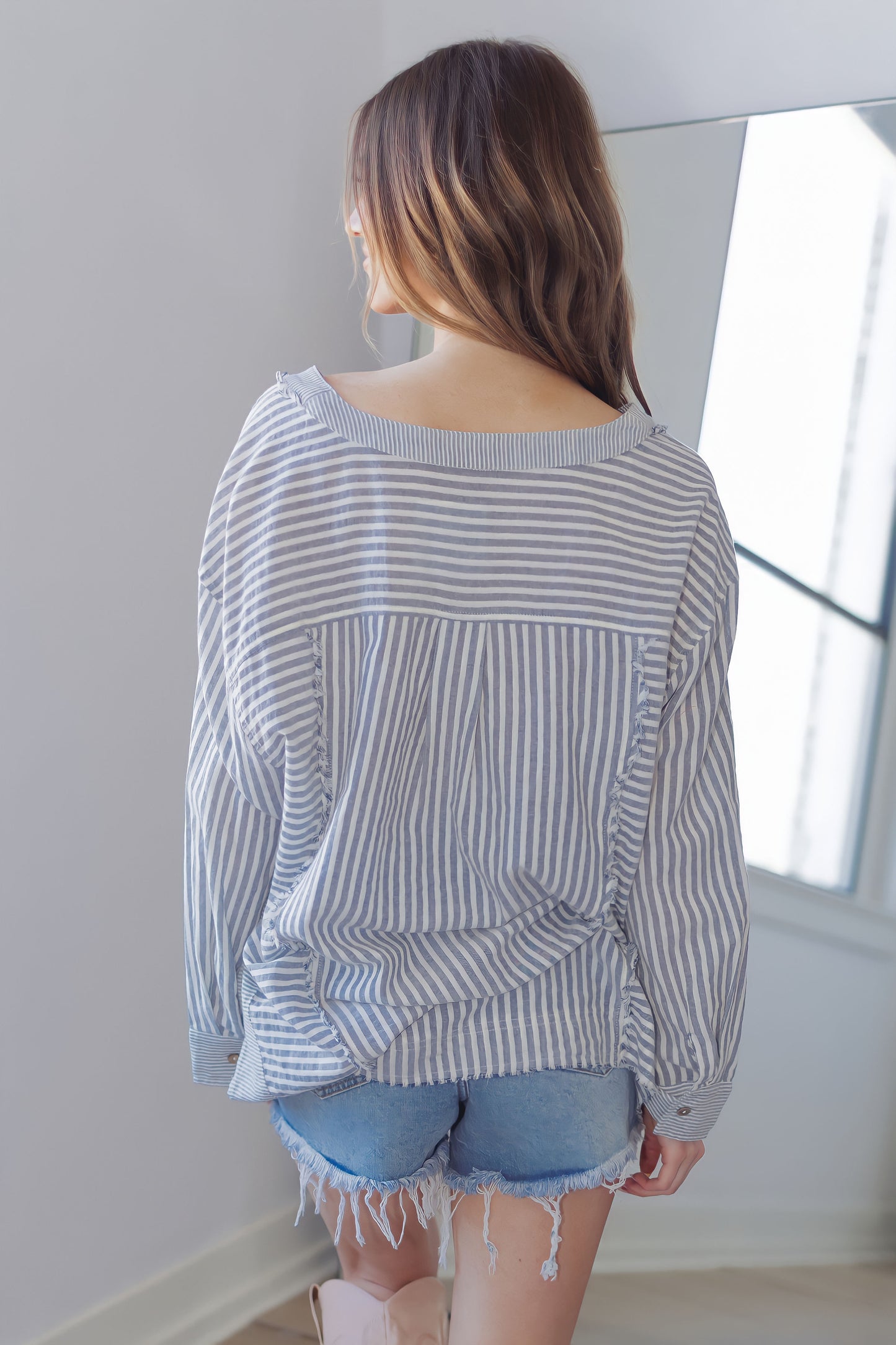 All Day Style Top-Blue