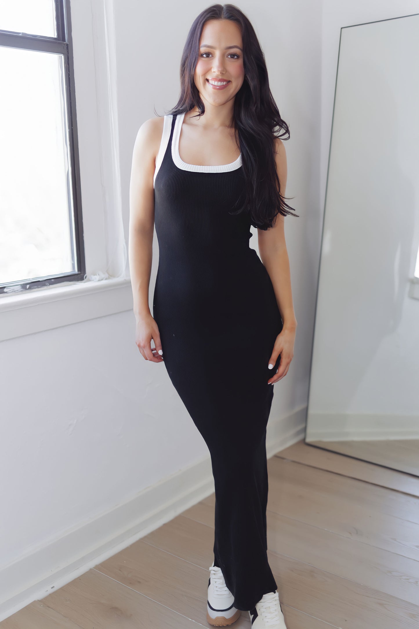 Cruise Control Dress-Black/White