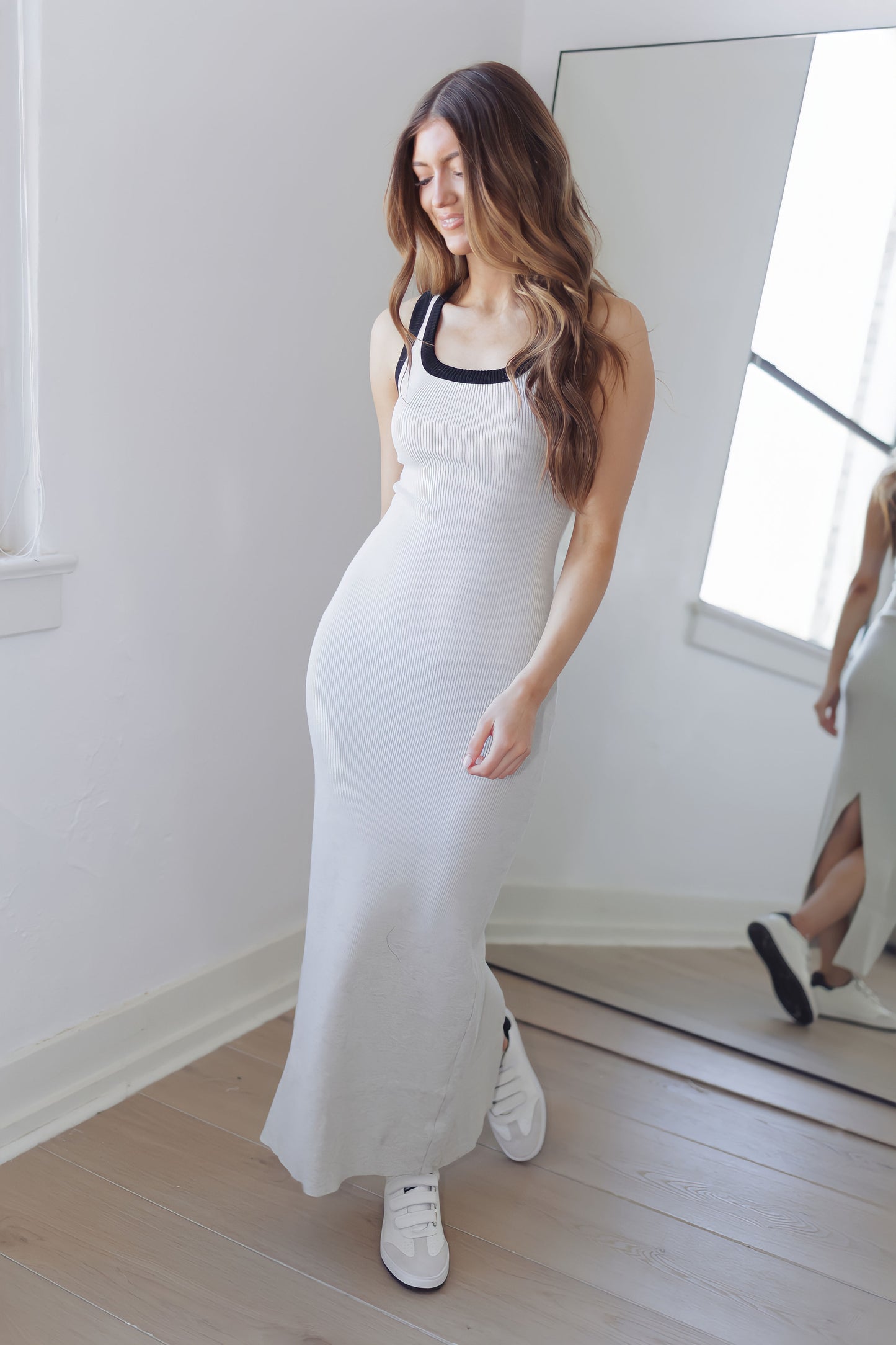 Cruise Control Dress-Grey/Black