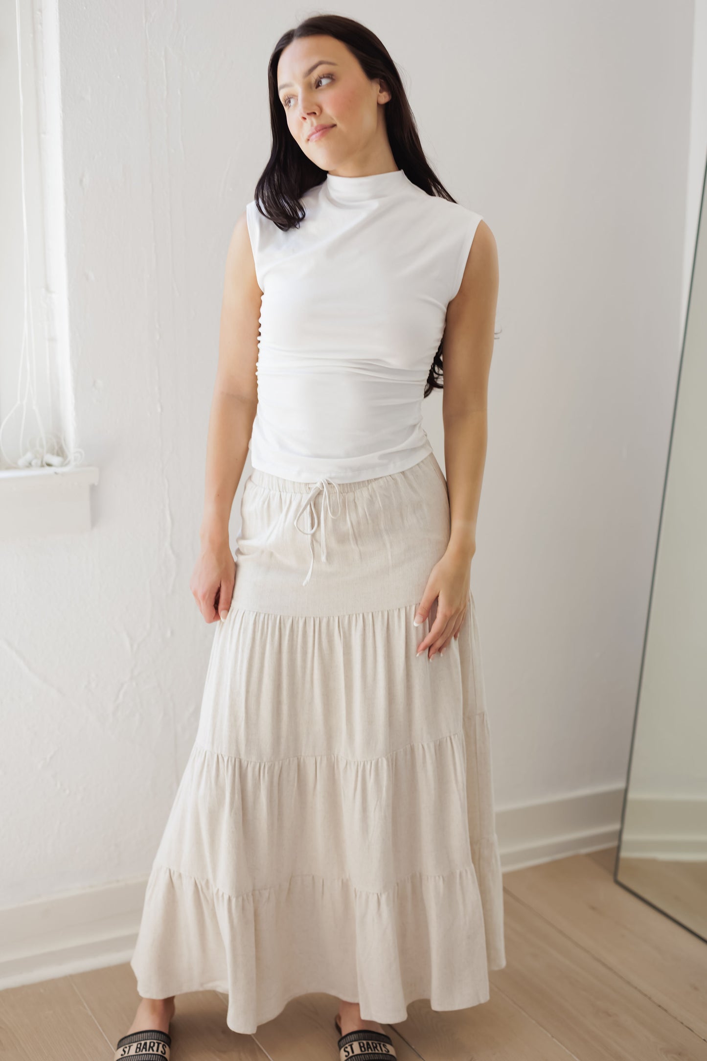 Vintage Summer Skirt-Natural