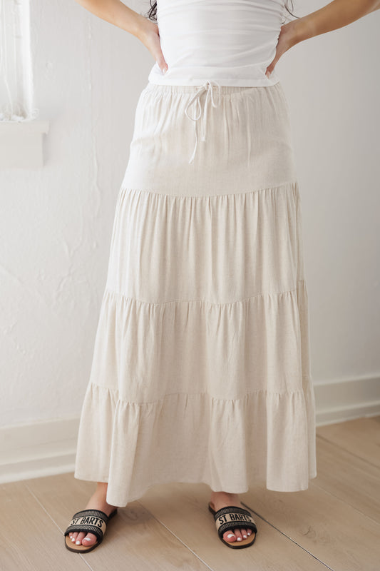 Vintage Summer Skirt-Natural