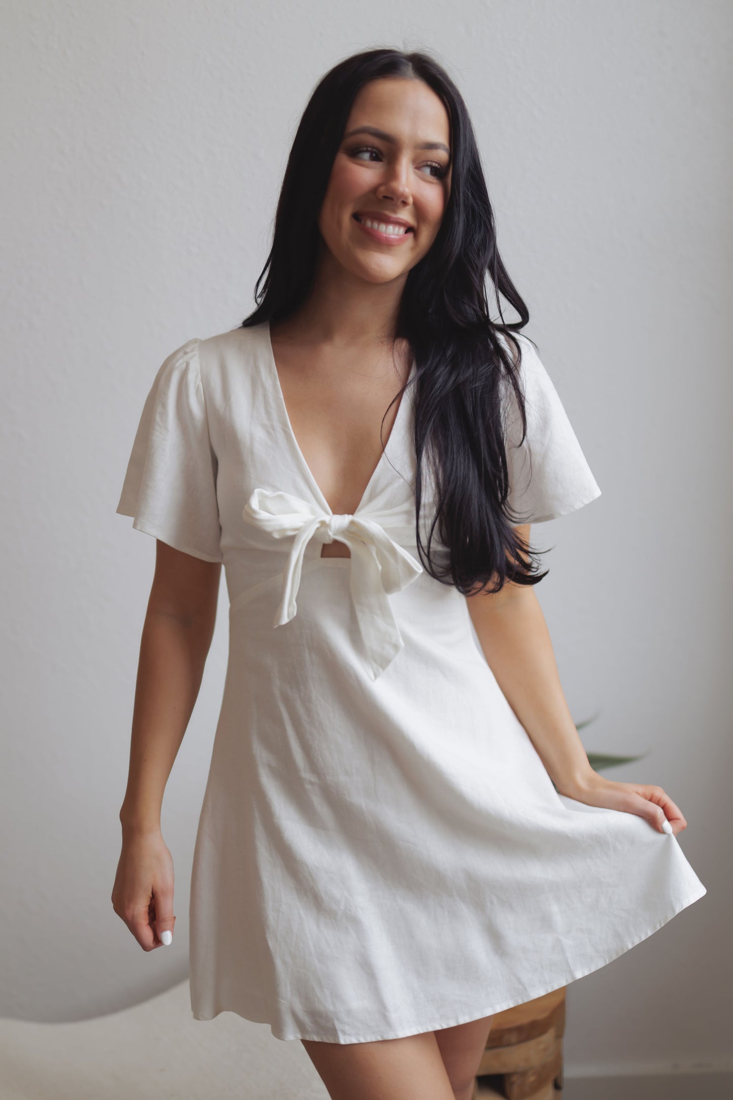 Love Letter Mini Dress-White