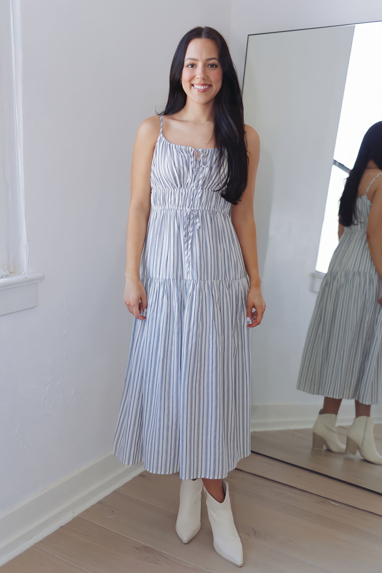 Cherished Moments Dress-Dusty Blue
