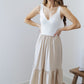 Abigail Dress-Sand/White