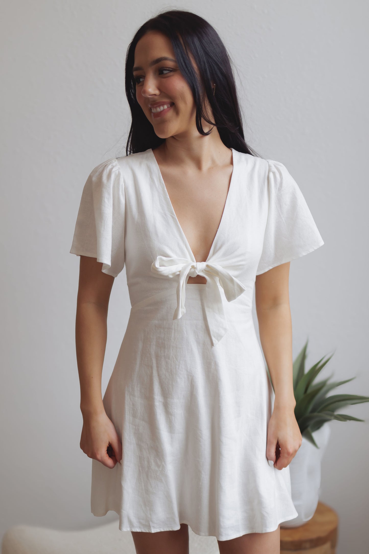 Love Letter Mini Dress-White