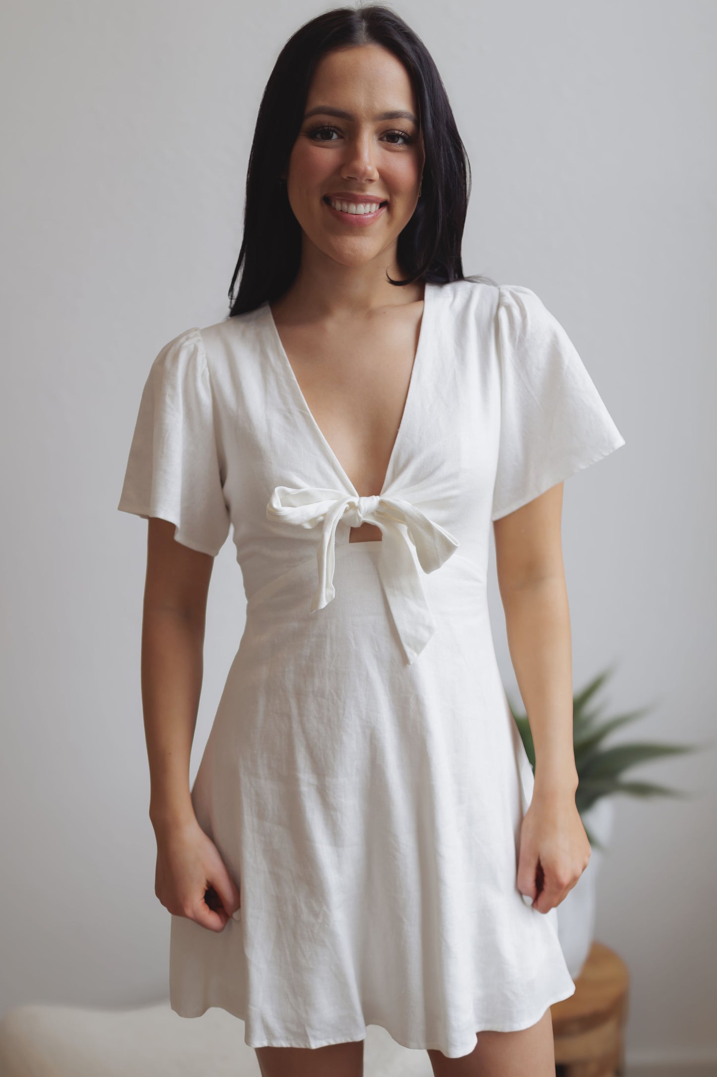 Love Letter Mini Dress-White