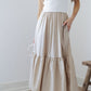 Abigail Dress-Sand/White