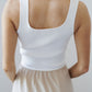 Abigail Dress-Sand/White