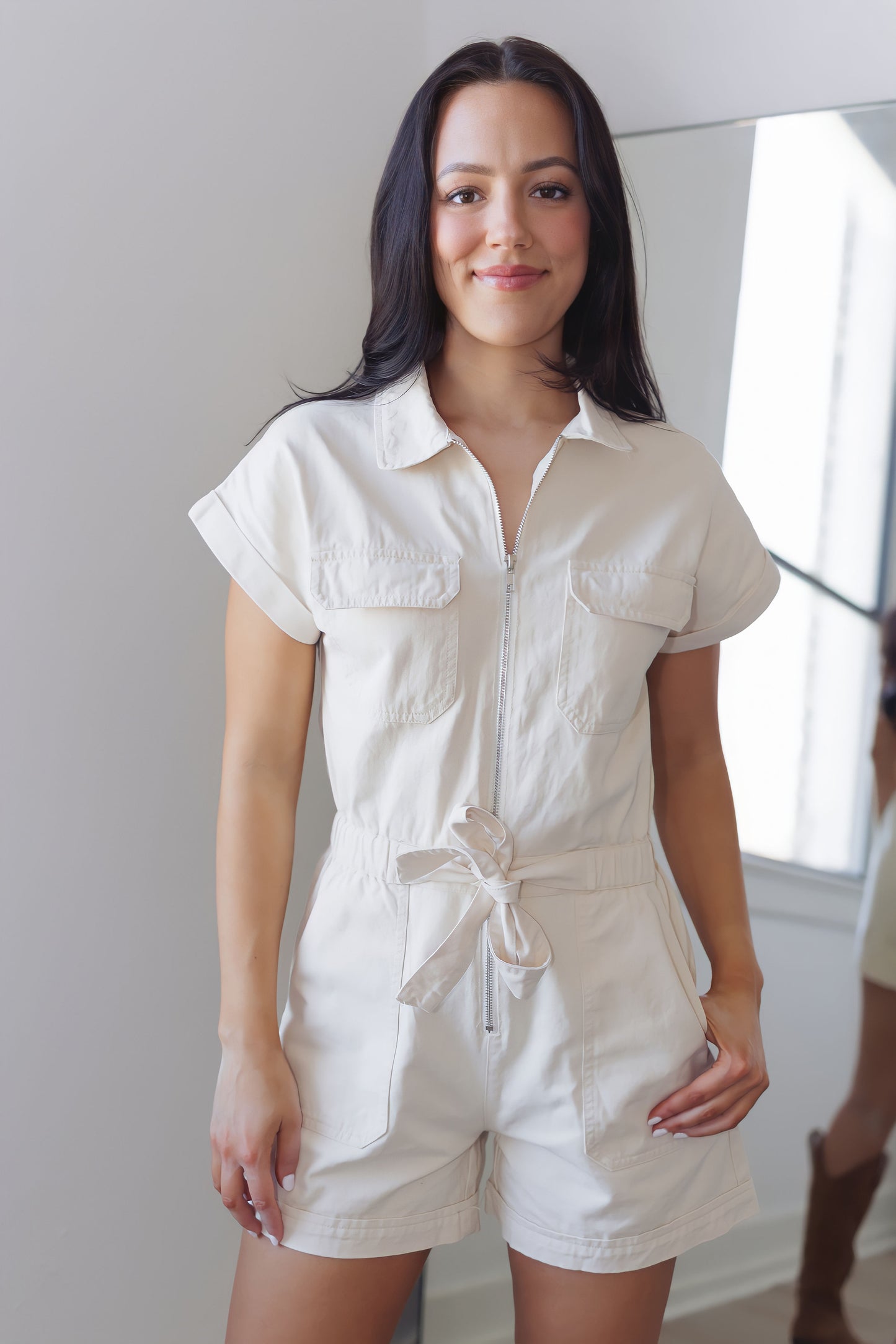 Easy Moment Romper-Cream