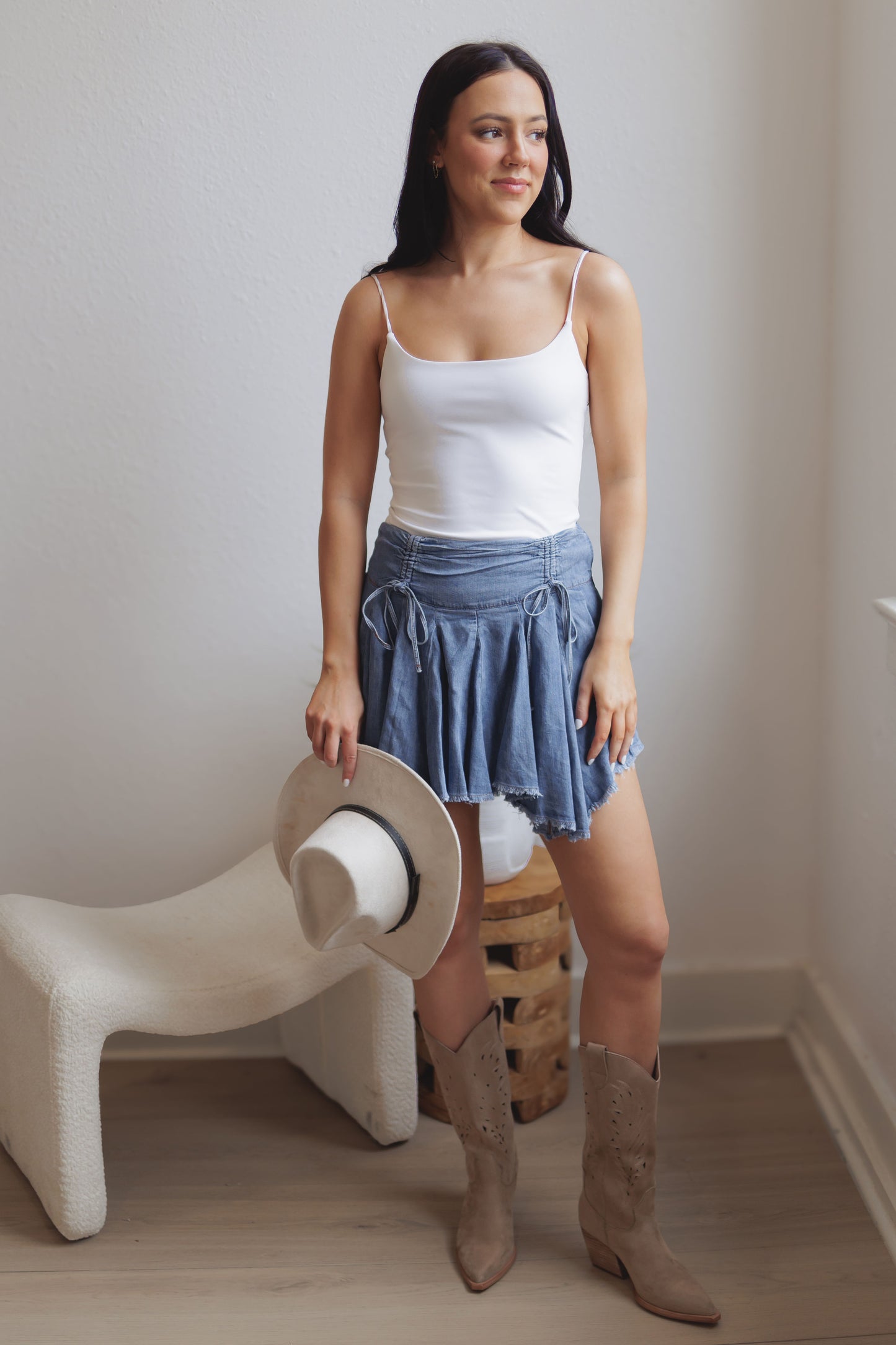 Sweet Moment Skirt-Denim