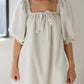 Golden Hour Dress-Cream/Blue Stripe