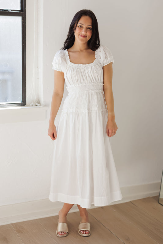 Huntington Beach Dress-White