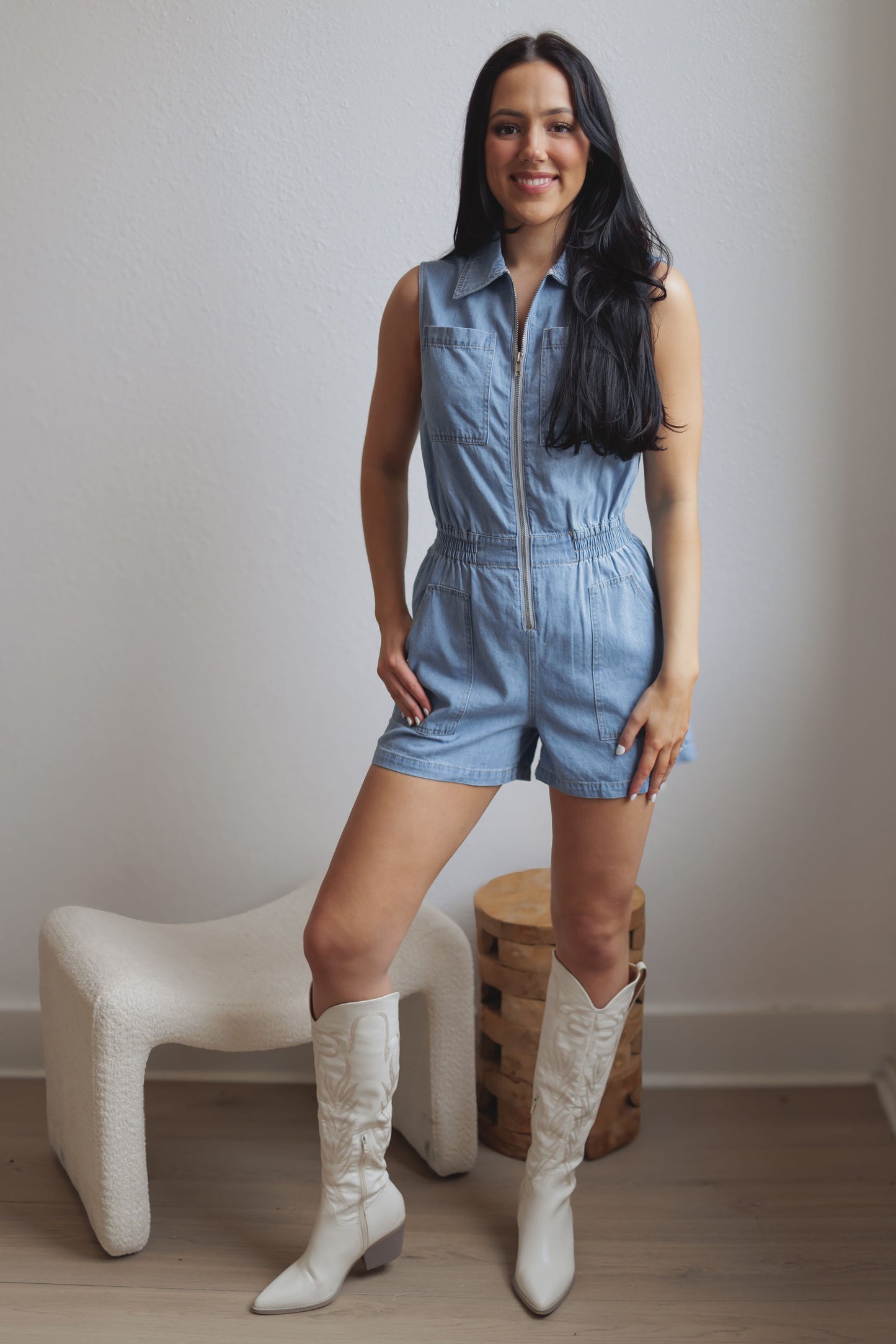 Westly Romper-Blue