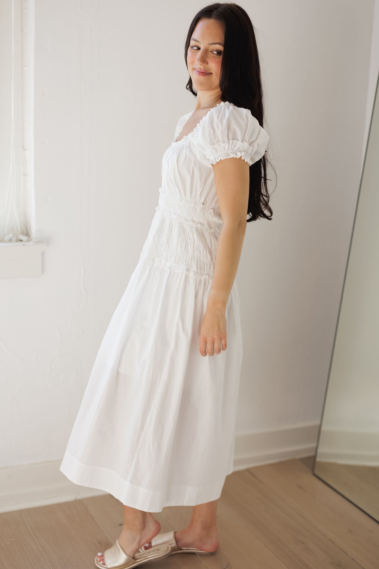 Huntington Beach Dress-White