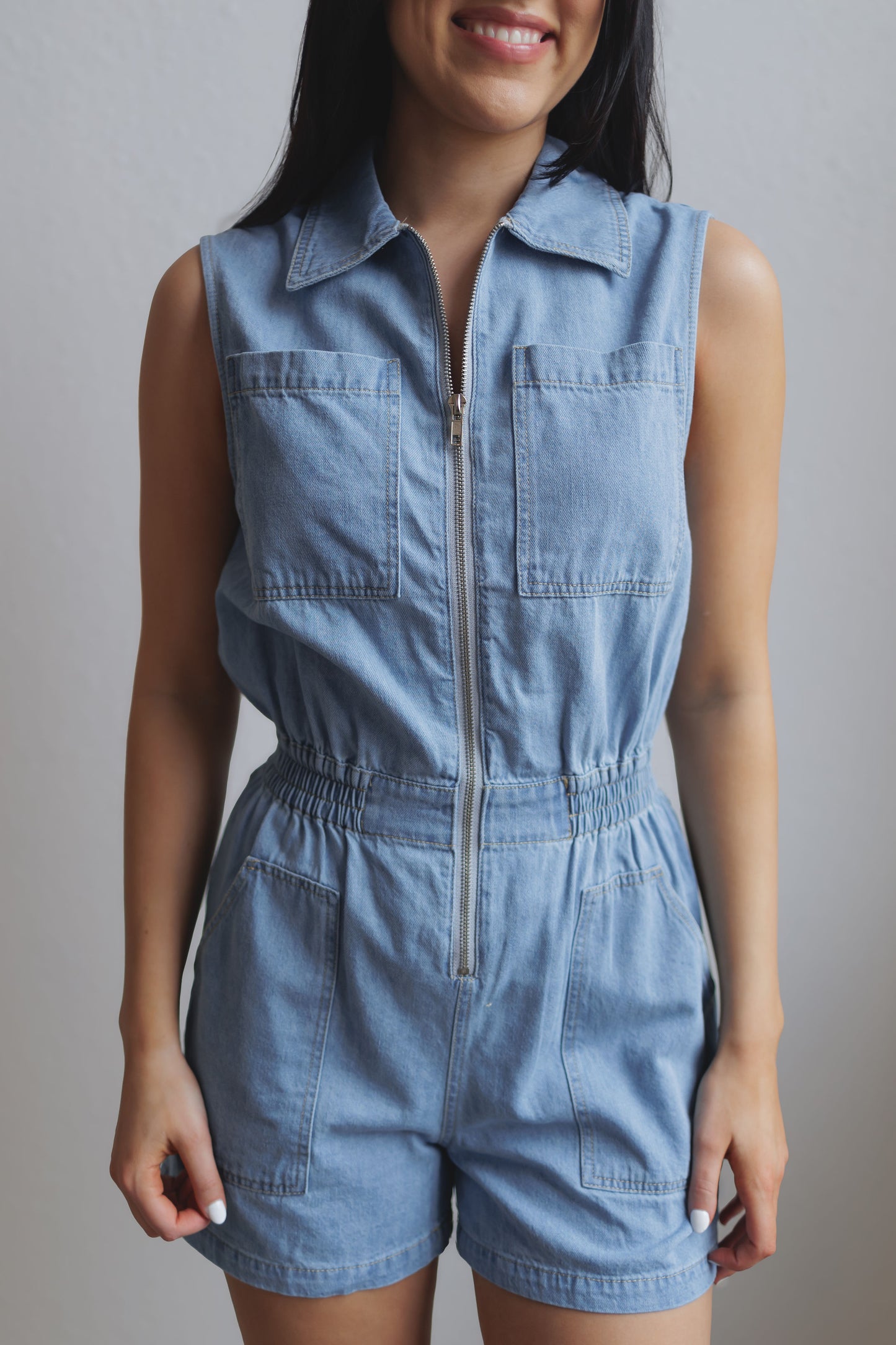 Westly Romper-Blue