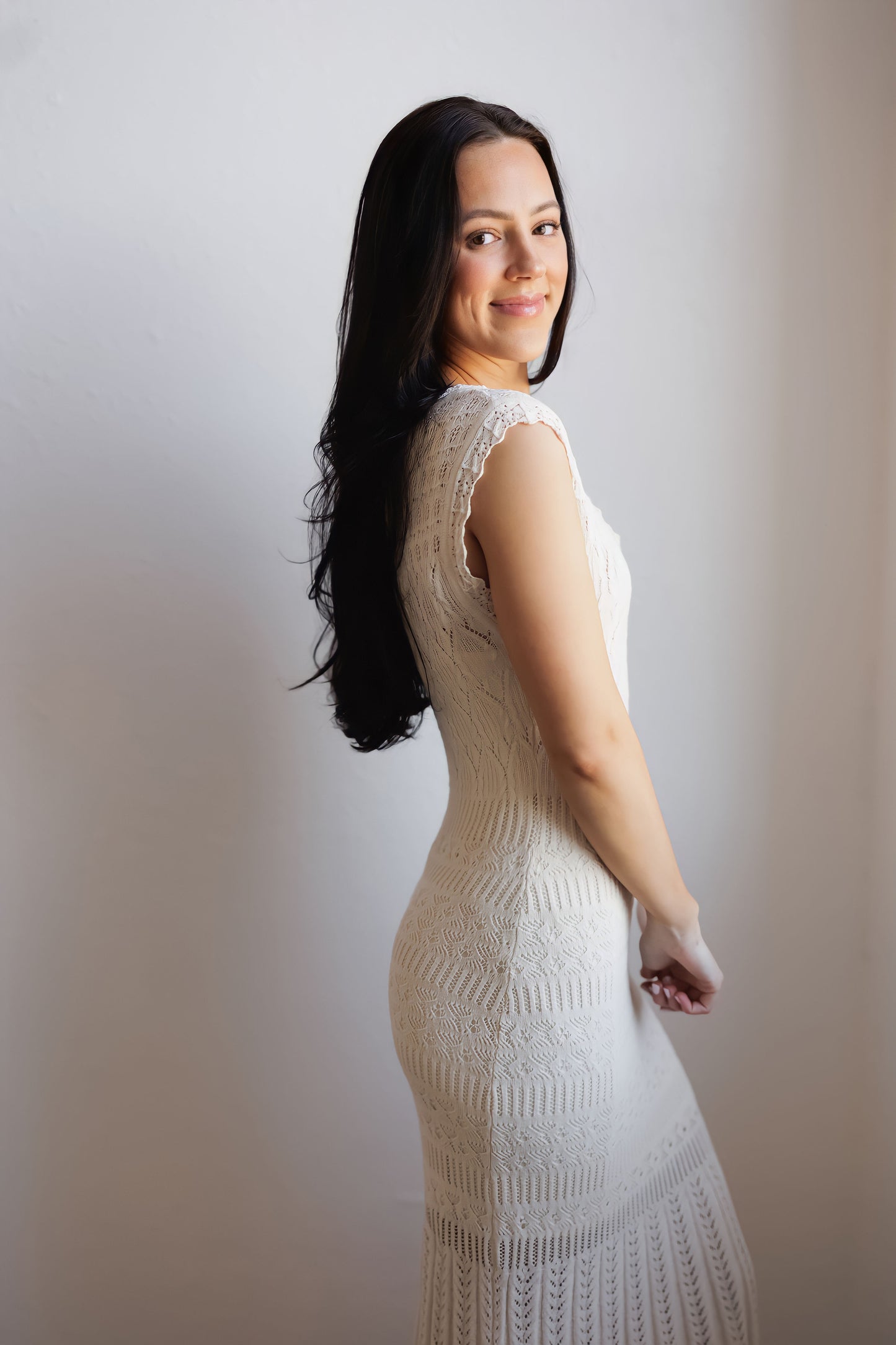 Z SUPPLY: Marsella Crochet Midi Dress-Sea Salt