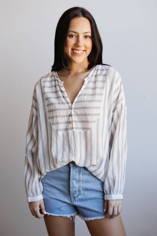 On The Boardwalk Top-Denim