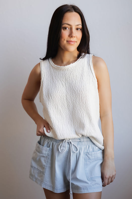 Sweet Charm Sweater Top-White