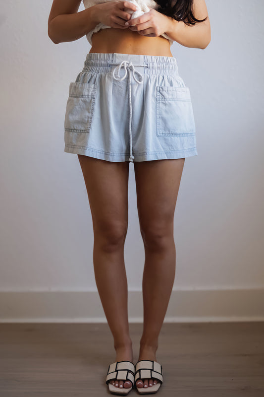 Fresh Feels Shorts-Chambray