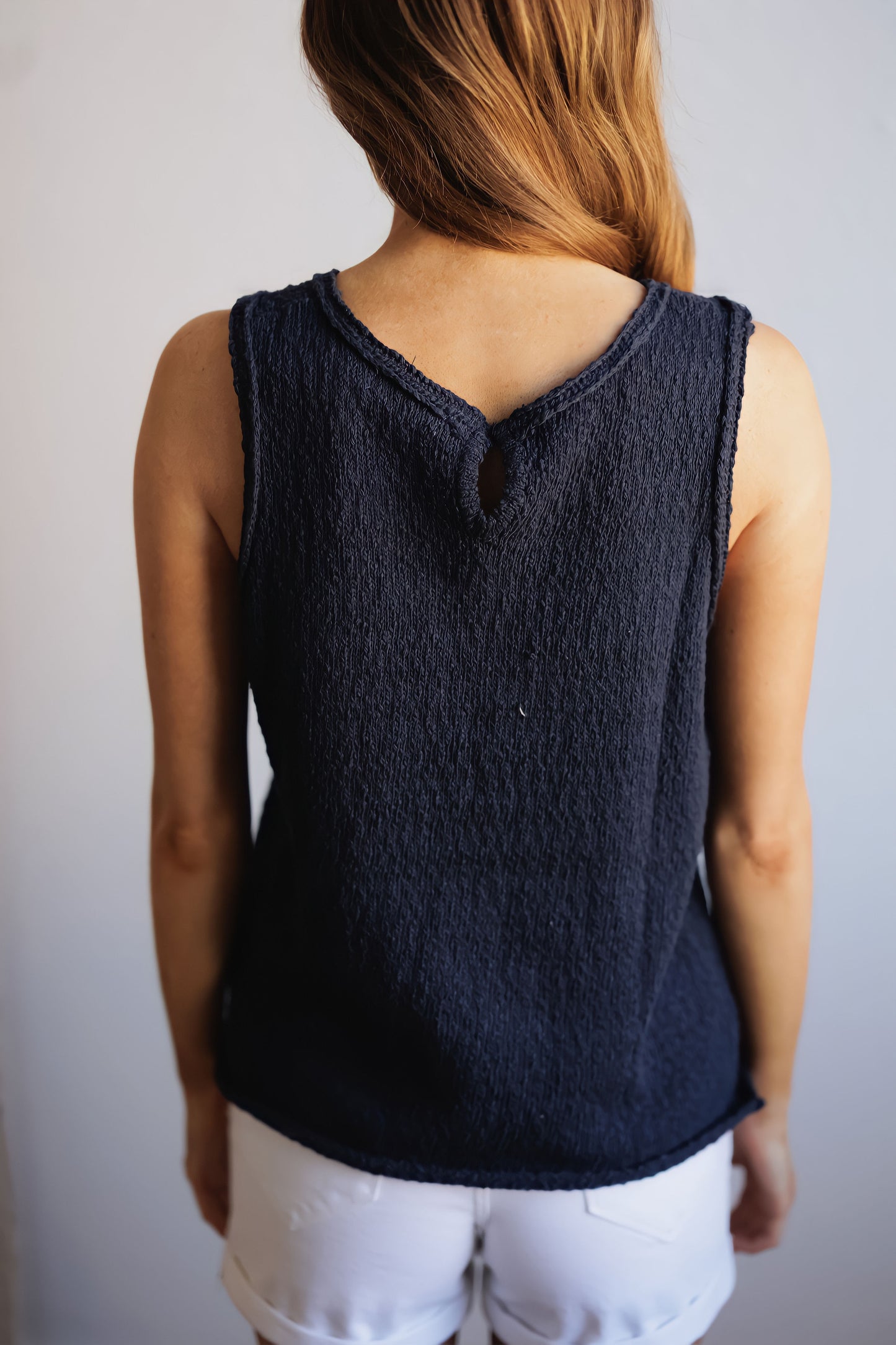 Sweet Charm Sweater Top-Navy