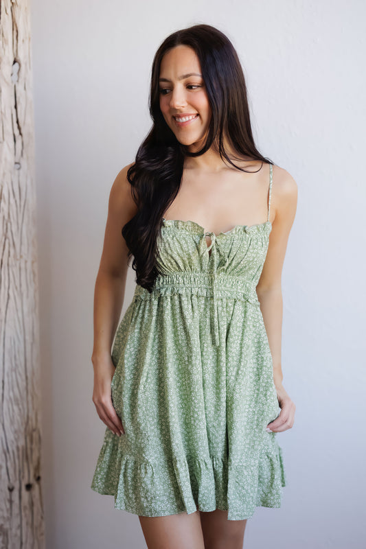 Spring Renew Dress-Sage