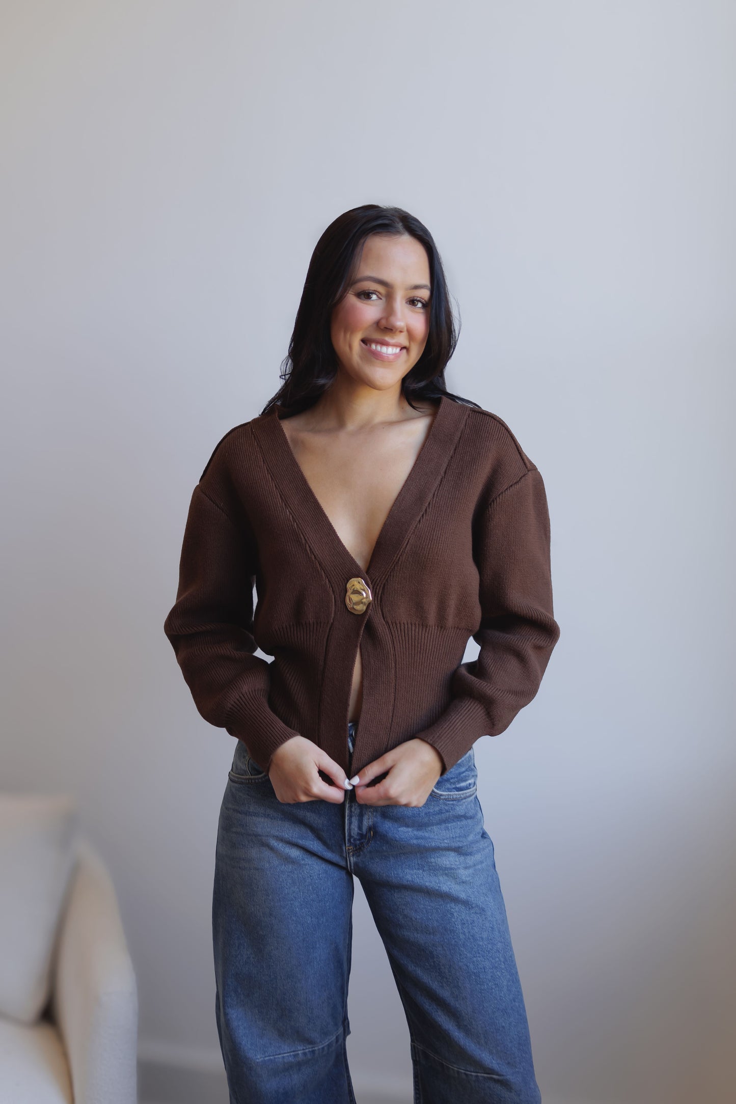 It's A Lifestyle Cardigan-Brown