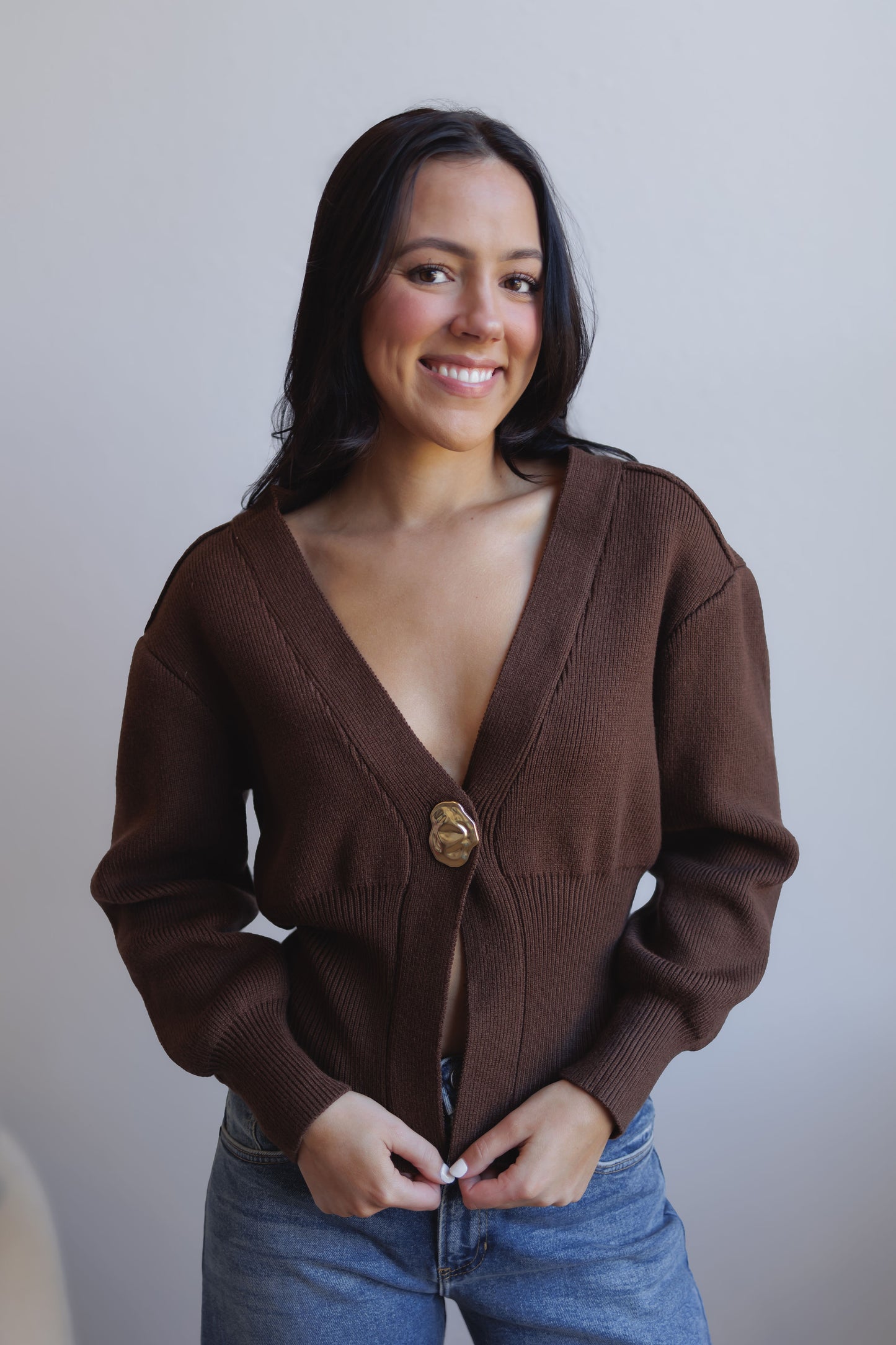 It's A Lifestyle Cardigan-Brown