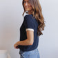 Brynn Sweater Top-Navy