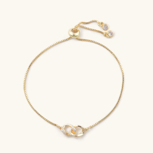 Mia Golden Slider Bracelet-Chain Link