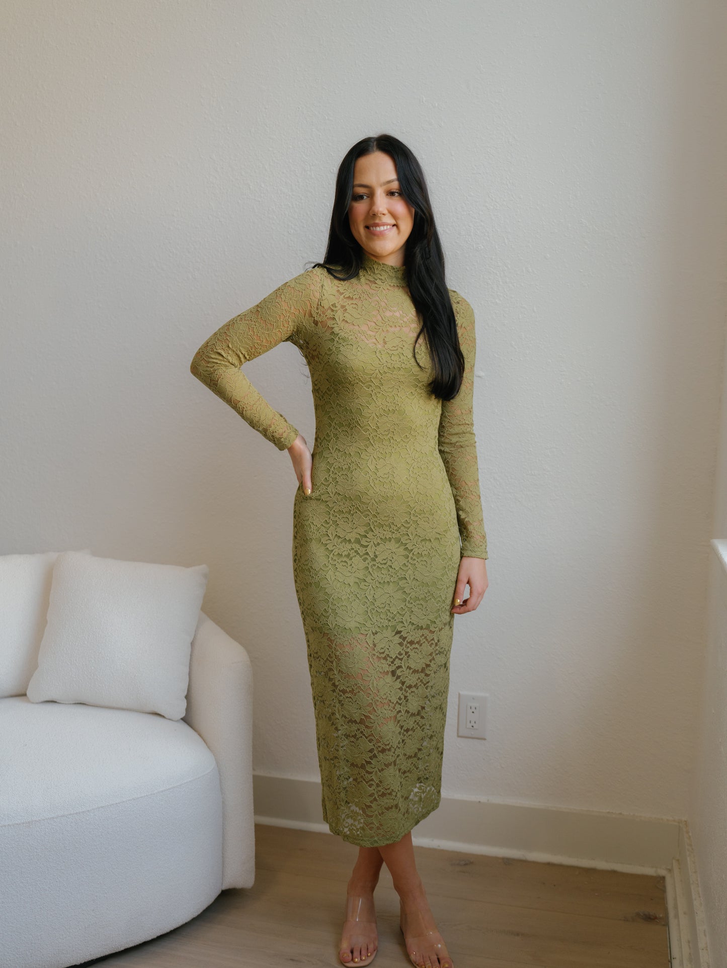 Only For You Dress-Olive