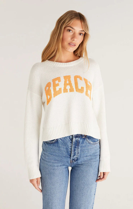 Z SUPPLY: Beach Sweater-White
